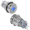 Кнопка антивандальная RUICHI LAS1-AGQ-11D/B/N, ON-(ON), рабочая температура -25…+55 °C, никелированная латунь