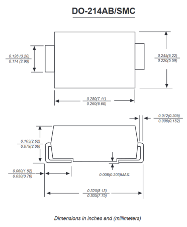 SS34 KUU диод Шоттки 40 В, 3 А, DO-214AB (SMC)