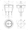 Клавишный переключатель RUICHI KCD1-101N-8-C3-R/3P, ON-OFF
