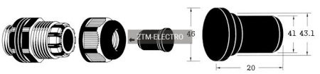 Кабельный ввод ZTM-ELECTRO SPR-410-B, EPDM