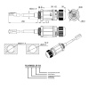 Разъём герметичный RUICHI RJ45M22L25-5A