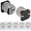 EVT100ADA471M10B0 JWCO Конденсатор электролитический SMD, 47 мкФ, 100 В, 10х10.5 мм, - 55…+105 °C, наработка 2000 часов