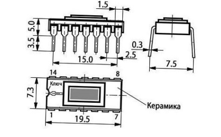 Микросхема 140УД20Б (НИКЕЛЬ)