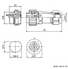 Разъём герметичный SZC28 12P-M-FB, 12 контактов