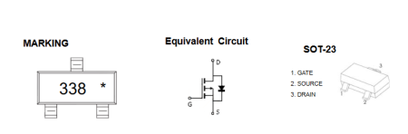 FDN338P JSMSEMI полевой транзистор (MOSFET), P-канал, -20 В, -1.6 А, SOT-23