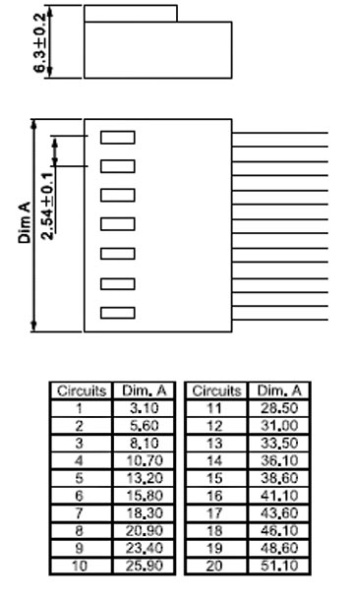 I-DS1070-SCV10 (Разъёмы на провод CONNFLY)