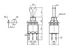 Микротумблер RUICHI STM-202-A3, ON-ON, DPDT, 6 А, 250 В, 20 мОм, установочное отверстие 6 мм, под пайку, 6 контактов