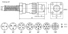 Разъём быстроразъёмный RUICHI FQ18-7pin ZPJ-8, 7-ми контактный