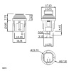Кнопочный переключатель RUICHI SB570-G, IP65, ON-OFF, 2P, D-14 мм, 3 A, 250 В, 50 мОм,зеленый