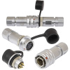 Комплект быстросъемного разъема push-pull кабель-кабель RUICHI SR8-10/MF5P, 5-ти контактный, диаметр кабеля 4 -5 мм, 3 А, IP44, -40…+85°С, корпус сплав алюминия
