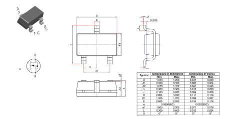 FDN86246 JSMSEMI полевой транзистор (MOSFET), N-канал, 150 В, 1.8 А, 280 мОм, 18 нКл, SOT-23