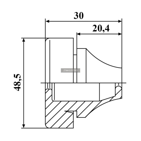 Кабельный ввод ZTM-ELECTRO ZRS M40G, EPDM