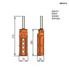Пост 4-х кнопочный на кабель RUICHI GB8-B102, 50х70х200 мм, 250 В, 5 А, 50 мОм, -25…+70 °С, пластик, крышка ABS, оранжевый