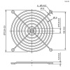 Решетка для осевого вентилятора металлическая RUICHI, 120x120 мм