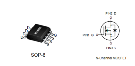 IRF7805ZTRPBF HXY полевой транзистор (MOSFET), N-канал, 30 В, 8.5 А, 18 мОм, 6 нКл, SOP-8