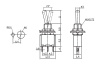 Микротумблер RUICHI STM-102, ON-ON, SPDT, 6 А, 250 В, 20 мОм, установочное отверстие 6 мм, 3 контакта
