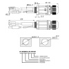 Разъём герметичный SZC RJ45M20L25-5POE, 10BASE-T,100 BASE-T, 1000 BASE-T