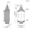 Выключатель путевой с нажимным роликом RUICHI 3SE3 100-1D, 64х32х26 мм, NO-NC, 4P, 2.5 мм2, 10 А, 240 В, IP67, корпус алюминиевый