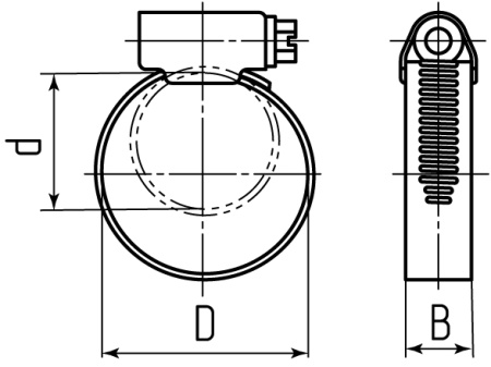 Хомут Хомут червячный PL-9(10-16)W1
