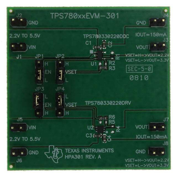 TPS780XXEVM-301 (Линейные стабилизаторы напряжения TI)