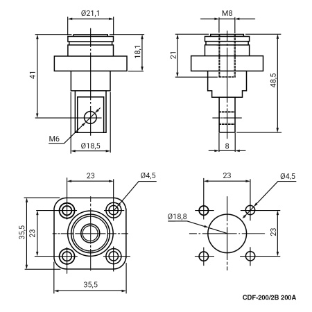 Клемма RUICHI CDF-200/2B 200A