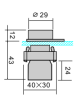 Кнопочный переключатель on-off RUICHI LXA2 (3SA5)-BA42, ON-(OFF)