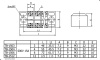 Клеммная колодка винтовая с крышкой RUICHI TB-1512, 24 контакта, М3, 15 А, 600 В, 14 AWG, 2 мм2, корпус пластик модифицированный