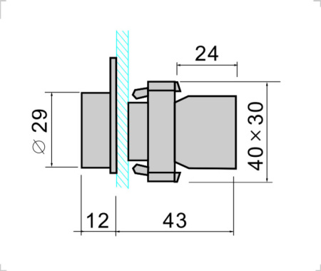 Кнопочный переключатель RUICHI 3SA8-BA51
