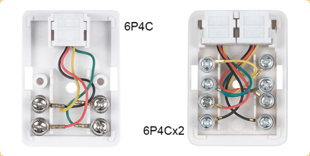 Разъём RJ RUICHI TJC-6P4C mini, 1 гнездо