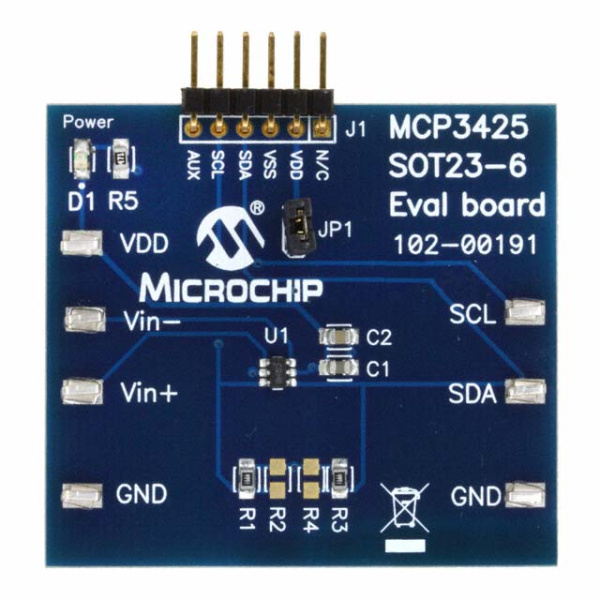 MCP3425EV (Аналого-цифровые преобразователи (АЦП) MCRCH)