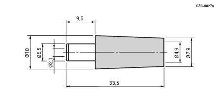 Разъём питания штырьковый SZC-0027a/5.5*2.1 мм, 2А