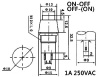 Кнопочный переключатель RUICHI PBS-20B, OFF-(ON), зеленый