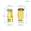 Разъём для RC моделей RUICHI Plug 6.0 M+F, металл