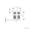 Замок цилиндрический с ключом RUICHI MS103-25, 25х18 мм, ригель прямой с крючком, 2 плоских ключа, ручка ключей пластиковая