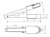 Зажим-крокодил RUICHI 8-0029 под пайку/обжим, 11 мм, 5 А, черный