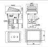 Клавишный переключатель RUICHI SB090, IP65, ON-OFF-ON, 22x30 мм