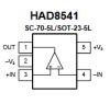 HAD8541ARTZ (AD8541ARTZ) HXY операционный усилитель, ±7 В, 1.2 МГц, SOT-23-5