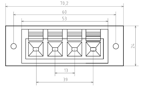 Клемма RUICHI 10-0034/24*70 мм, 4 шт.