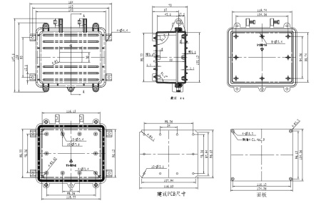 Корпус для РЭА RUICHI 11-187 (164x148x70), IP65, ABS пластик