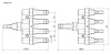 Коннектор для солнечных батарей RUICHI DF-2601A-4P (MC4Y 3x1), универсальный