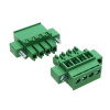 Разъемный клеммный блок на кабель ZTM-ELECTRO ZC381RM-04P ( 15EDGKM-3.81-04P / 15EGTKM-3.81-04P), вилка (M), 4 контакта, шаг 3.81 мм