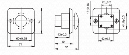 Кнопочный пост ПКЕ122-1У2 ЧЕРН.ГРИБ