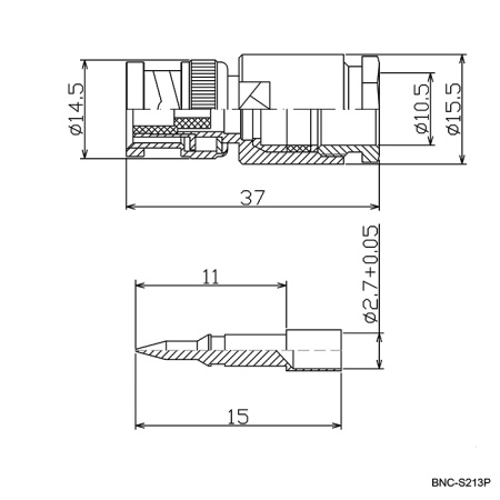 Высокочастотный разъём RUICHI BNC-S213P