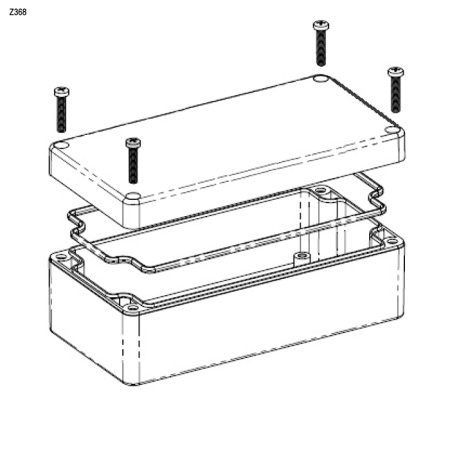 Корпус для РЭА пластиковый пылевлагонепроницаемый ZTM-ELECTRO Z368, IP65, 160x80x55 мм
