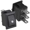 Клавишный переключатель RUICHI KCD5-101-C2-B/3P, ON-OFF, 3 контакта, черный